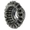 Weiler 3-1/2" Single Row Knot Wire Cup Brush .023" Steel Fill 1/2"-13 UNC Nut 13155 - alternate 2